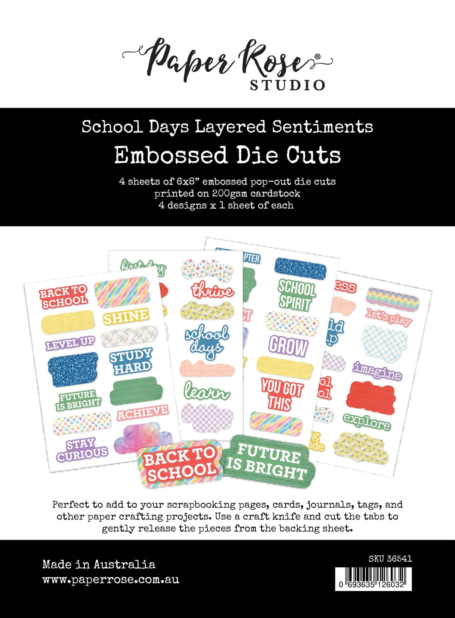 Paper Rose School Days Layered Sentiments 36541