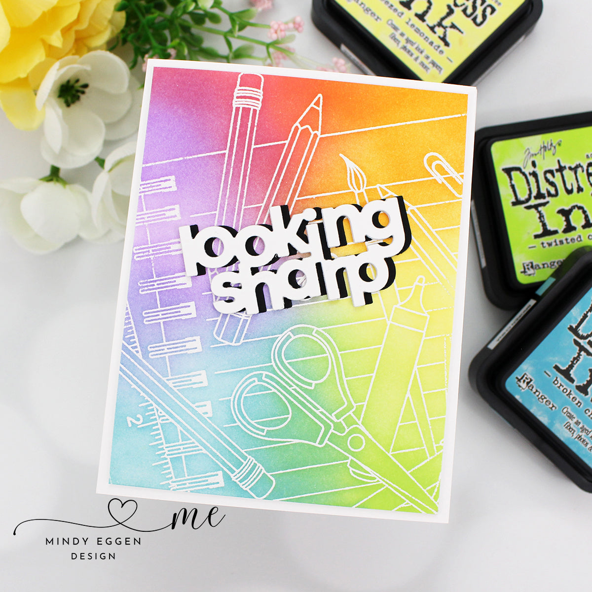 Simon Says Cling Stamp School Supplies sss102716 Just A Note Back to School  Card | color-code:ALT10