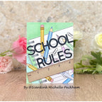 Simon Says Cling Stamp School Supplies sss102716 Just A Note Back to School Card