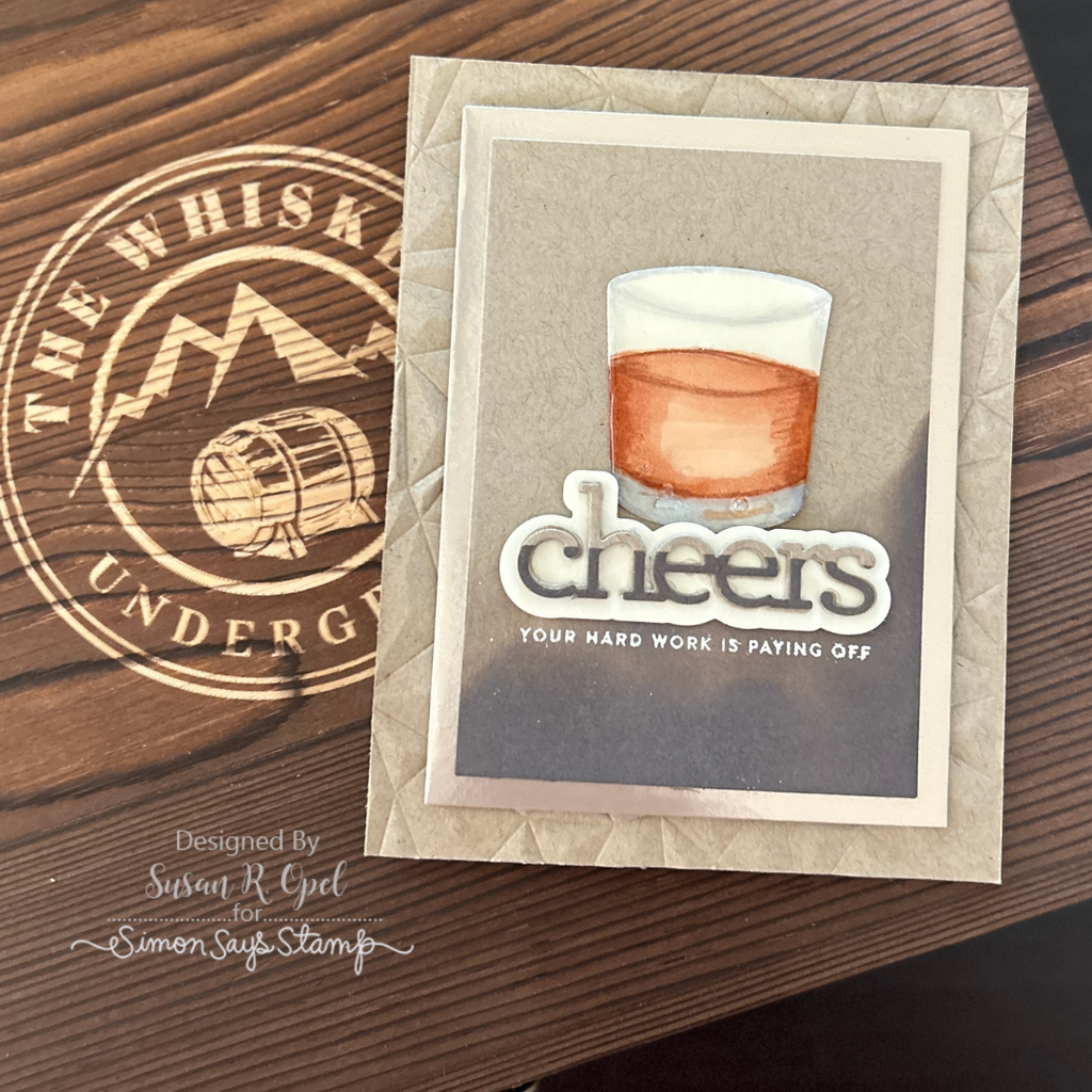 Simon Says Stamp! CZ Design Wafer Dies CHEERS czd189 Diecember Congratulations Card