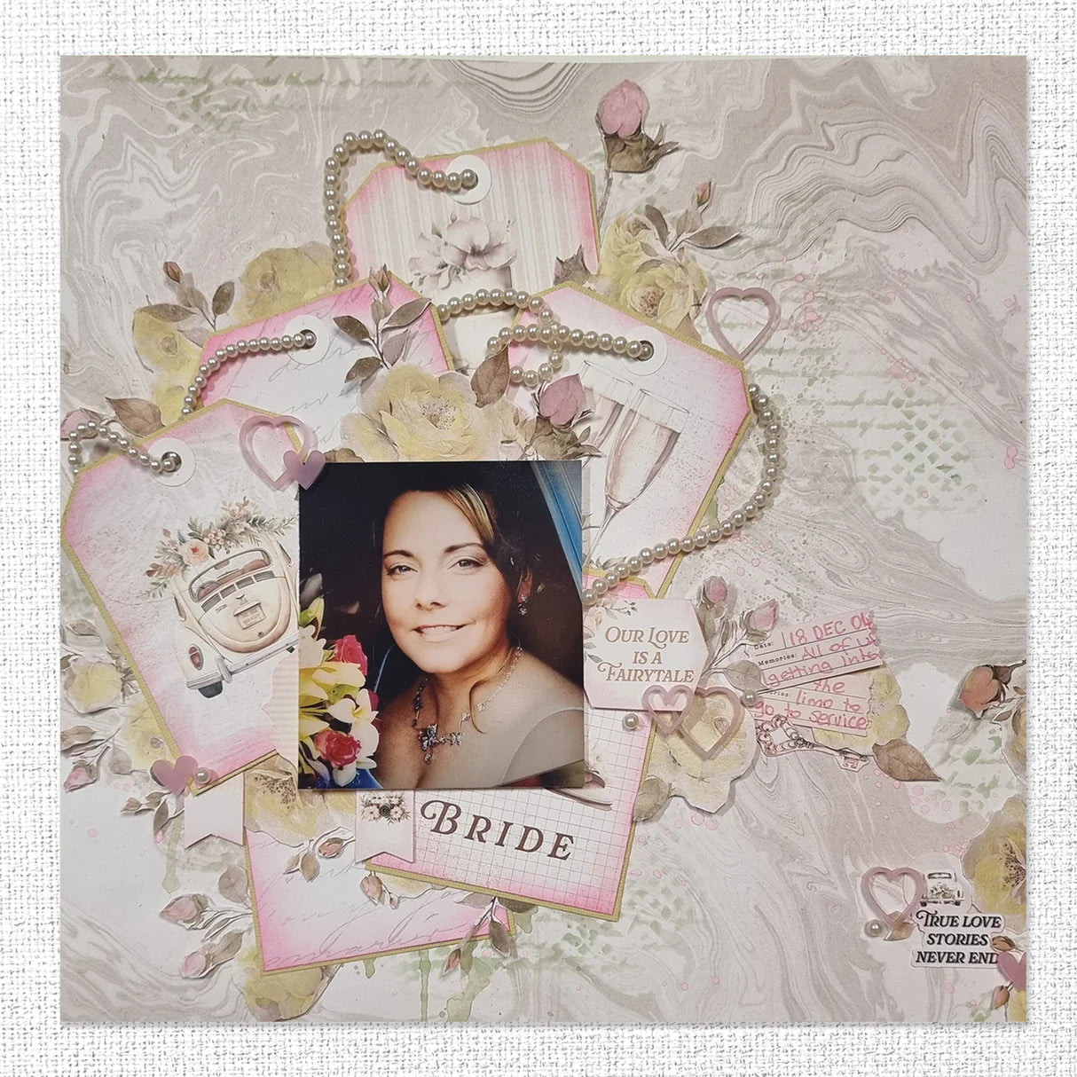 Paper Rose Wedding Joy Basics 12x12 Paper 34302*