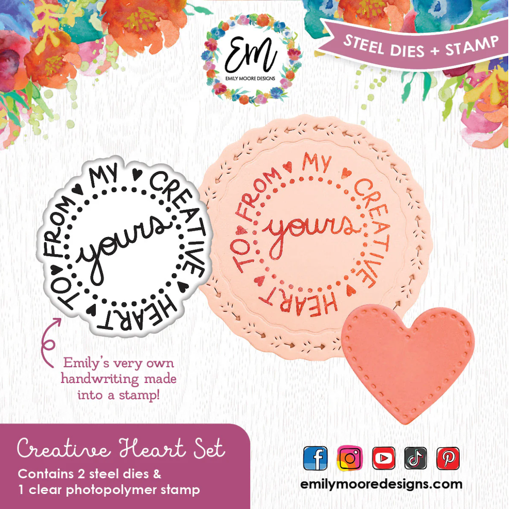 Emily Moore Designs Creative Heart Stamp and Die Set com-chs