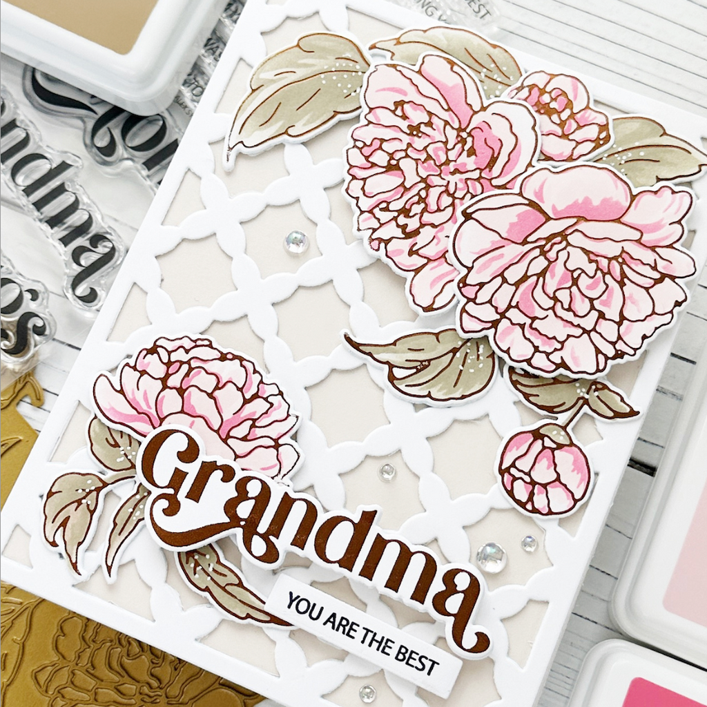 Alex Syberia Designs Floral Lattice Die Cover asdd42 Grandma