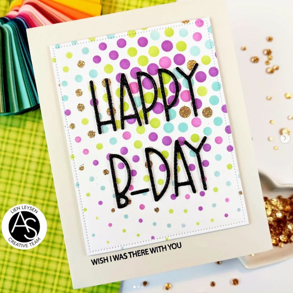 Alex Syberia Designs Foxtrot Alphabet Die Set asdd62 Happy B-day