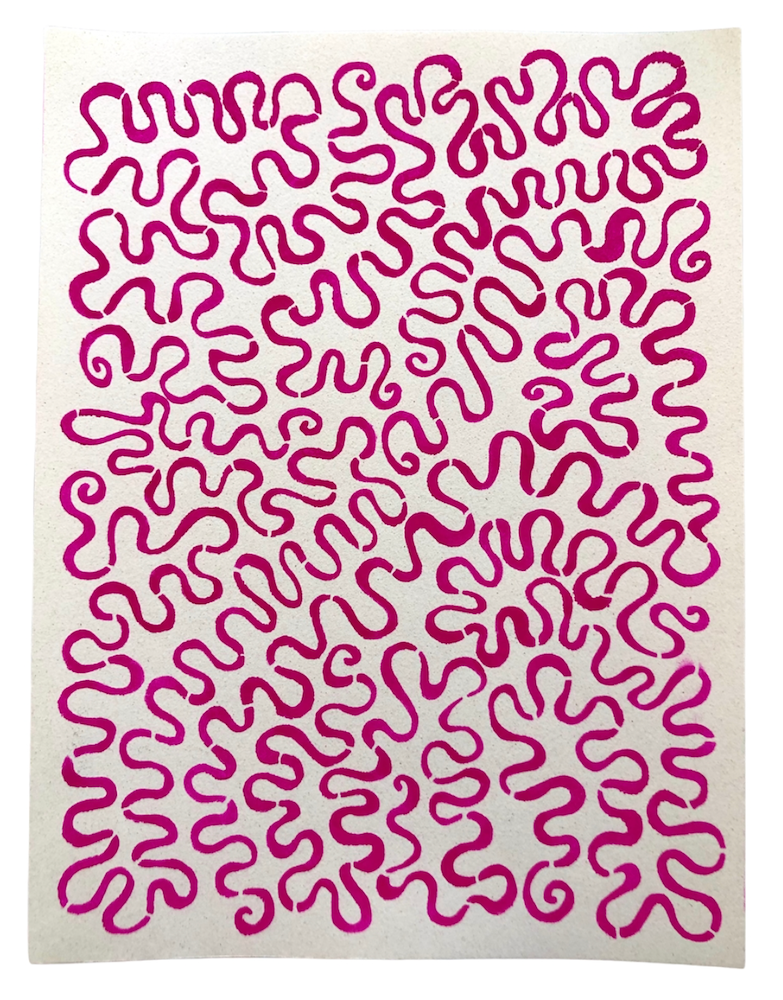 StencilGirl Squiggle Doodle Stencil l969 Pink