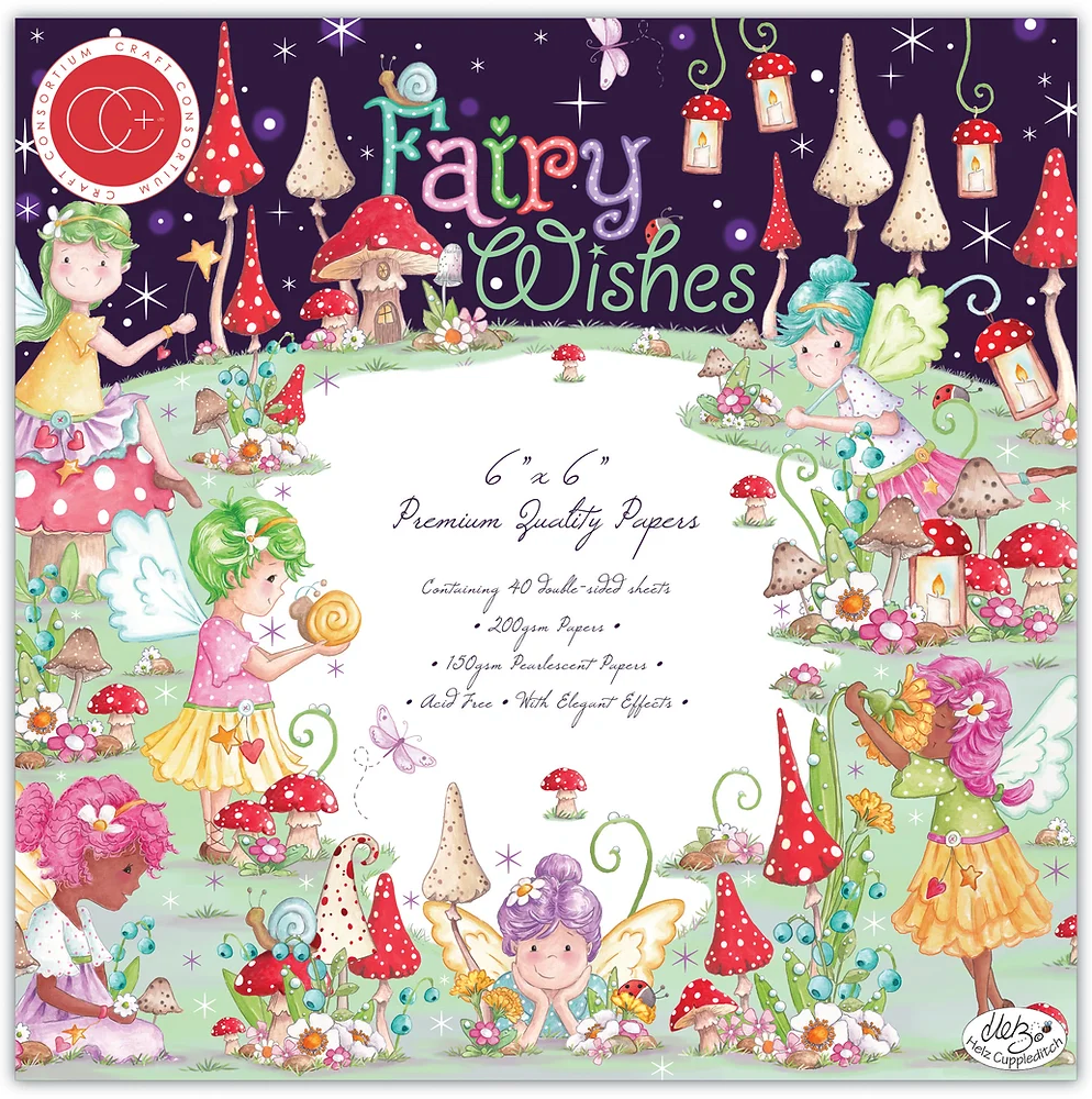 Craft Consortium Fairy Wishes 6 x 6 Paper Pad CCPPAD042B
