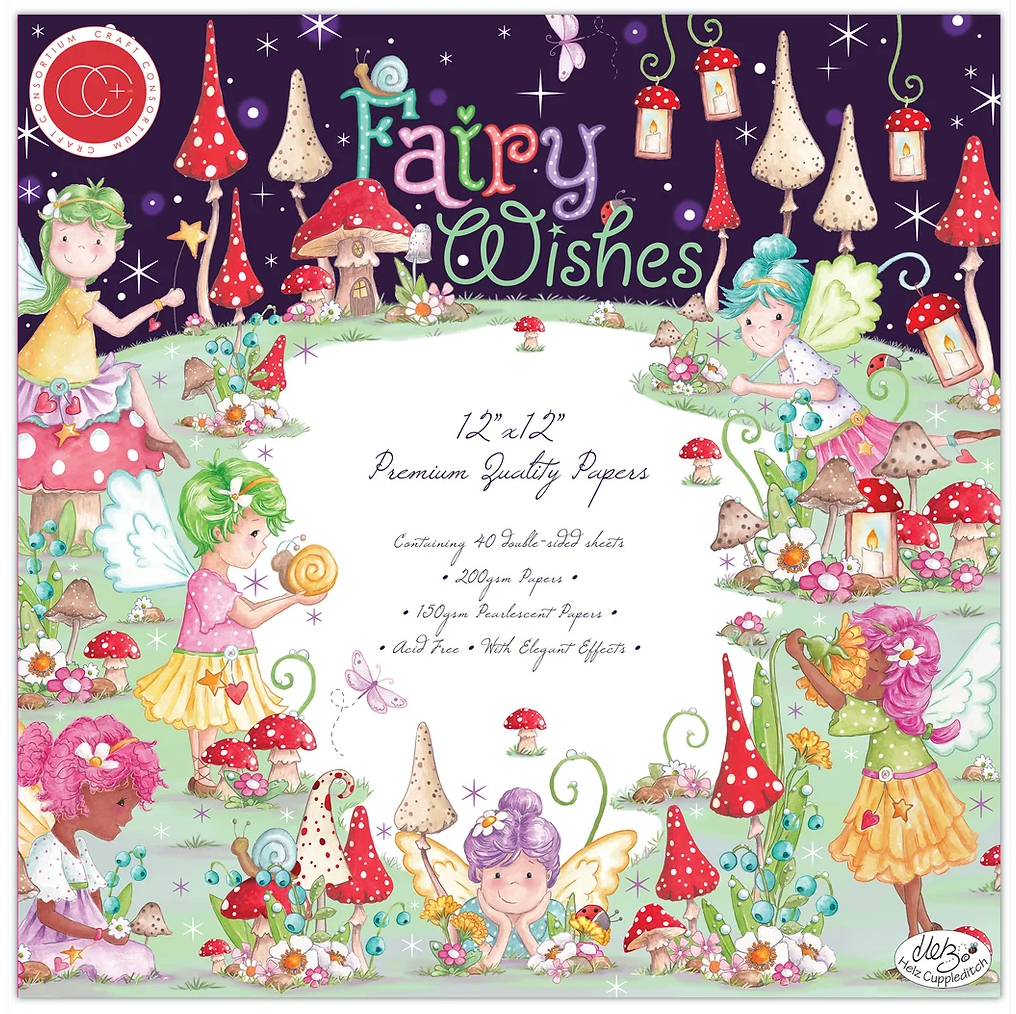 Craft Consortium Fairy Wishes 12 x 12 Paper Pad CCPPAD042
