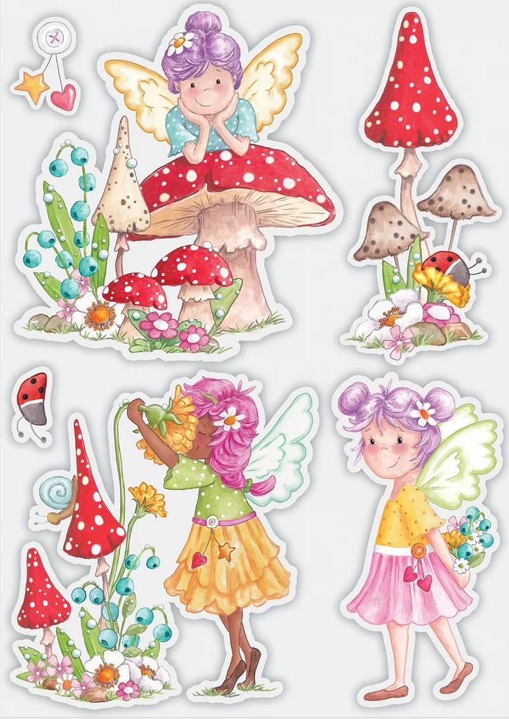 Craft Consortium Fairy Wishes Flowers Clear Stamps CCSTMP088 images