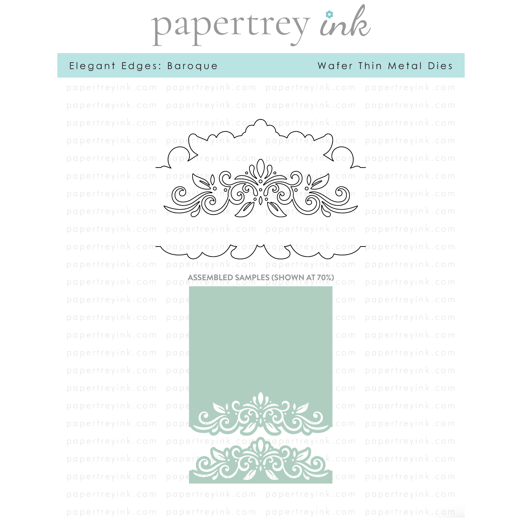 Papertrey Ink Elegant Edges Baroque Dies PTI-0636