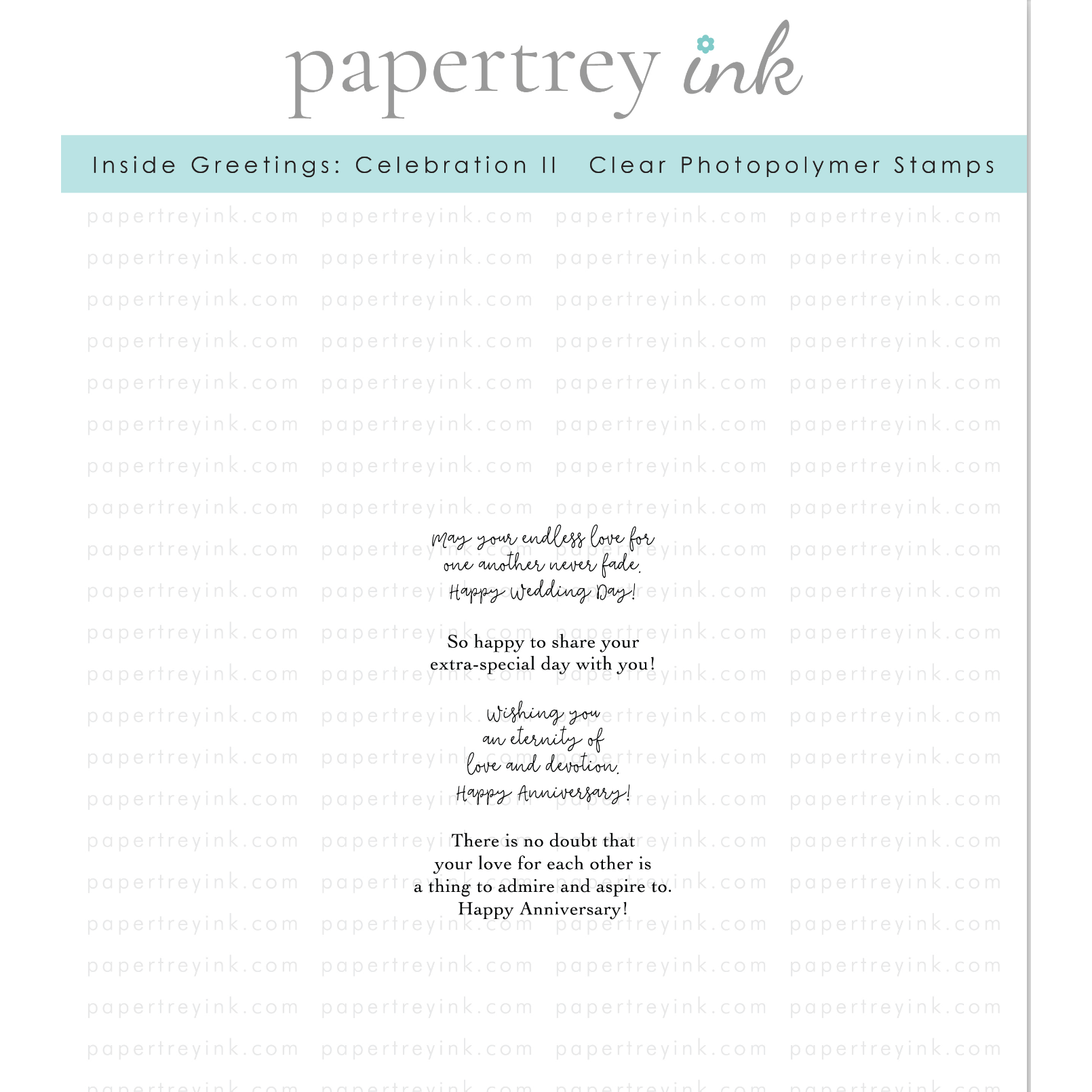 Papertrey Ink Inside Greetings Celebration II Clear Stamps 1503