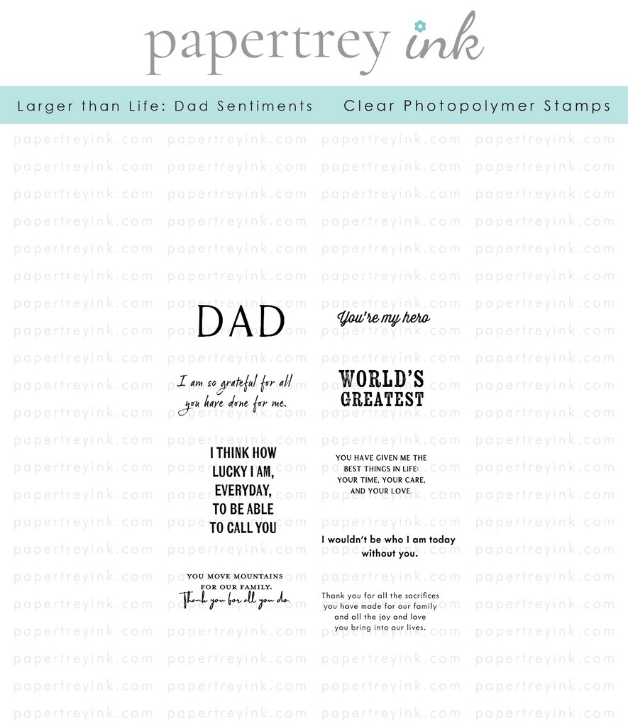 Papertrey Ink Larger Than Life Dad Clear Stamps 1501