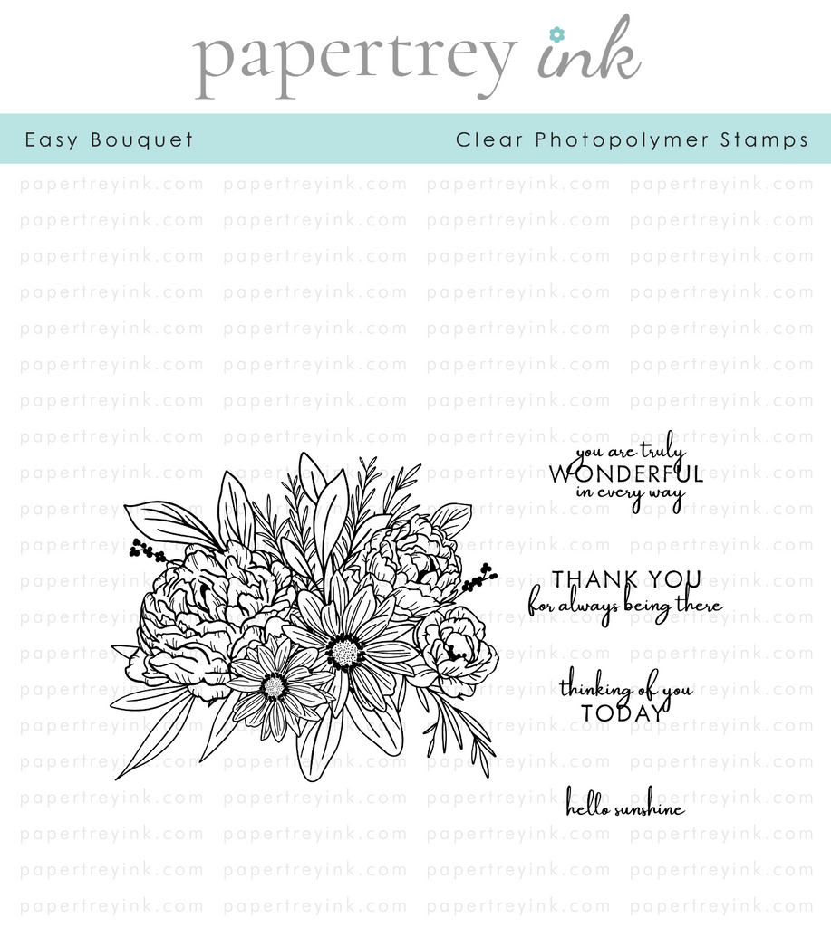 Papertrey Ink Easy Bouquet Clear Stamps 1496