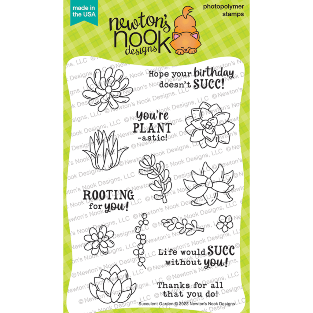 Newton's Nook Succulent Garden Clear Stamps NN2305S02