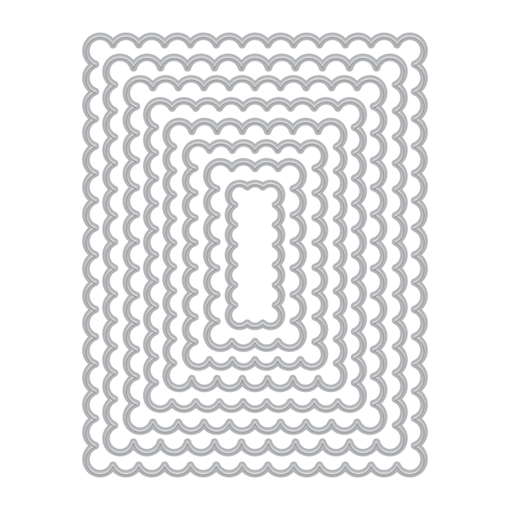 Hero Arts Infinity Dies Scalloped Rectangles DF124