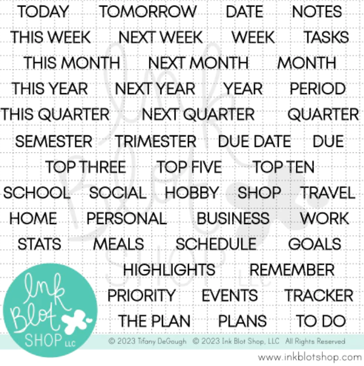 Custom Calendar Planning Rubber Stamp, Customized Personalized