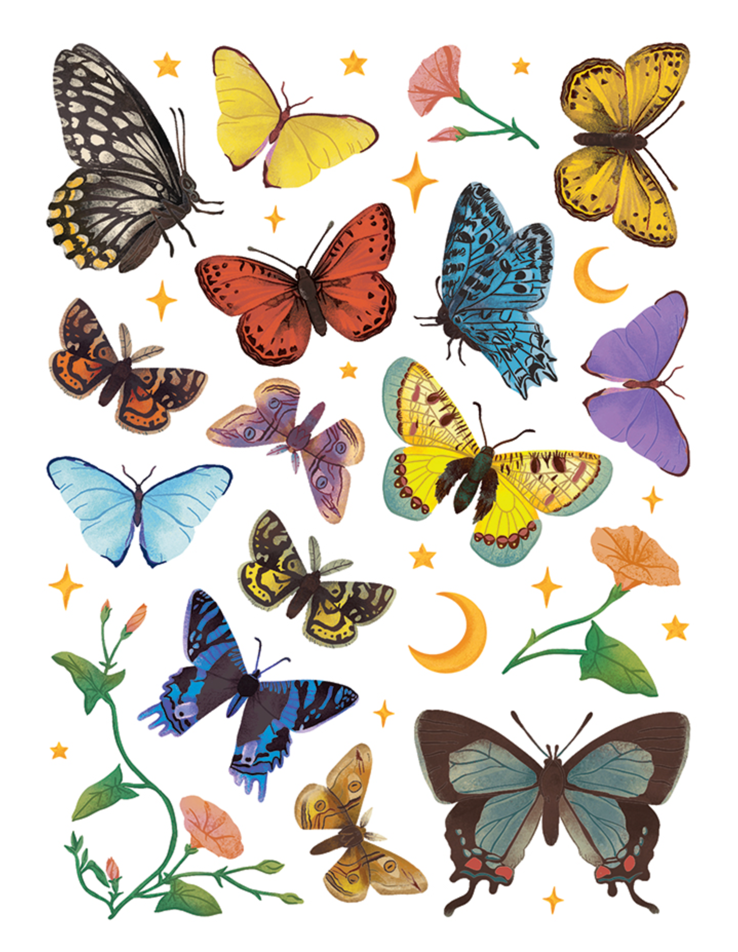 Hero Arts Clear Stamps Beautiful Butterflies CM687