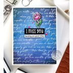 Hero Arts Cling Stamp Positive Script Bold Prints CG911 Rose