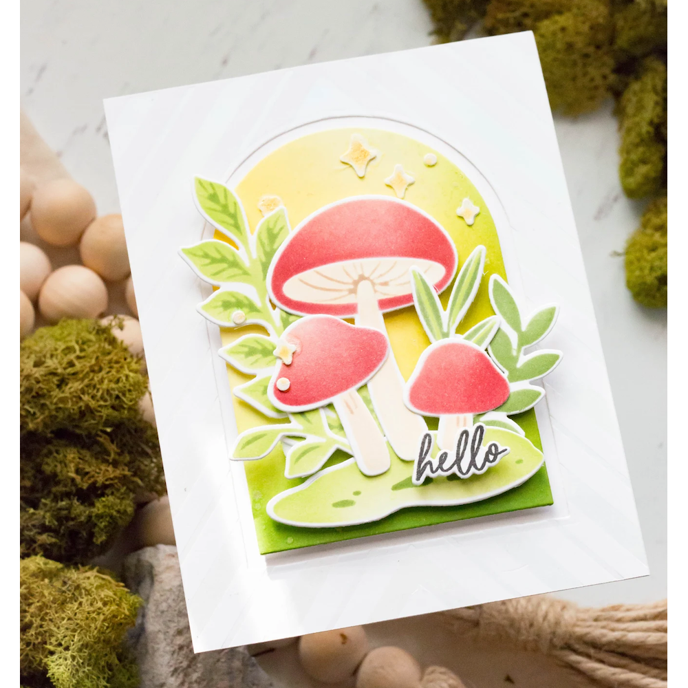 PinkFresh Studio The Magic Is In You Die 190423 Hello Mushroom Card | color-code:ALT02