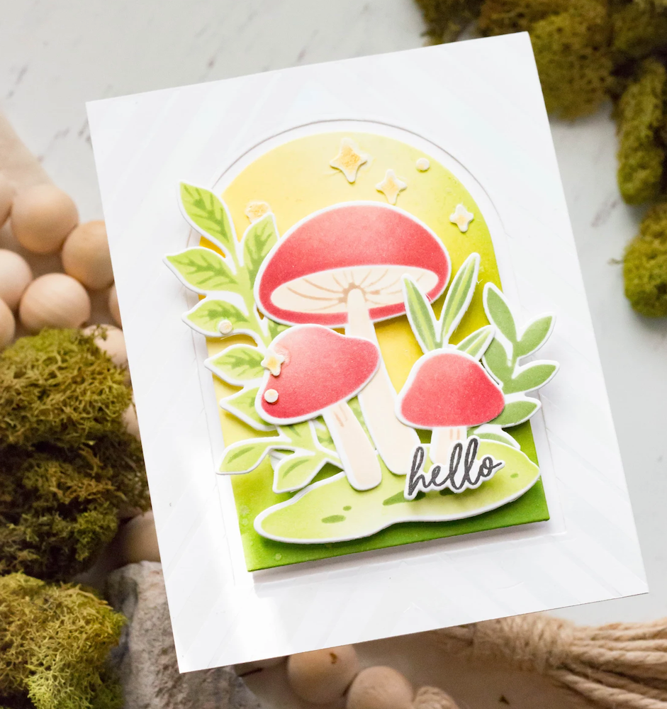 PinkFresh Studio The Magic Is In You Die 190423 Hello Mushroom Card | color-code:ALT02