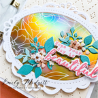 PinkFresh Studio Pretty Blossoms Hot Foil Plate 200523 Beautiful Day Card | color-code:ALT01