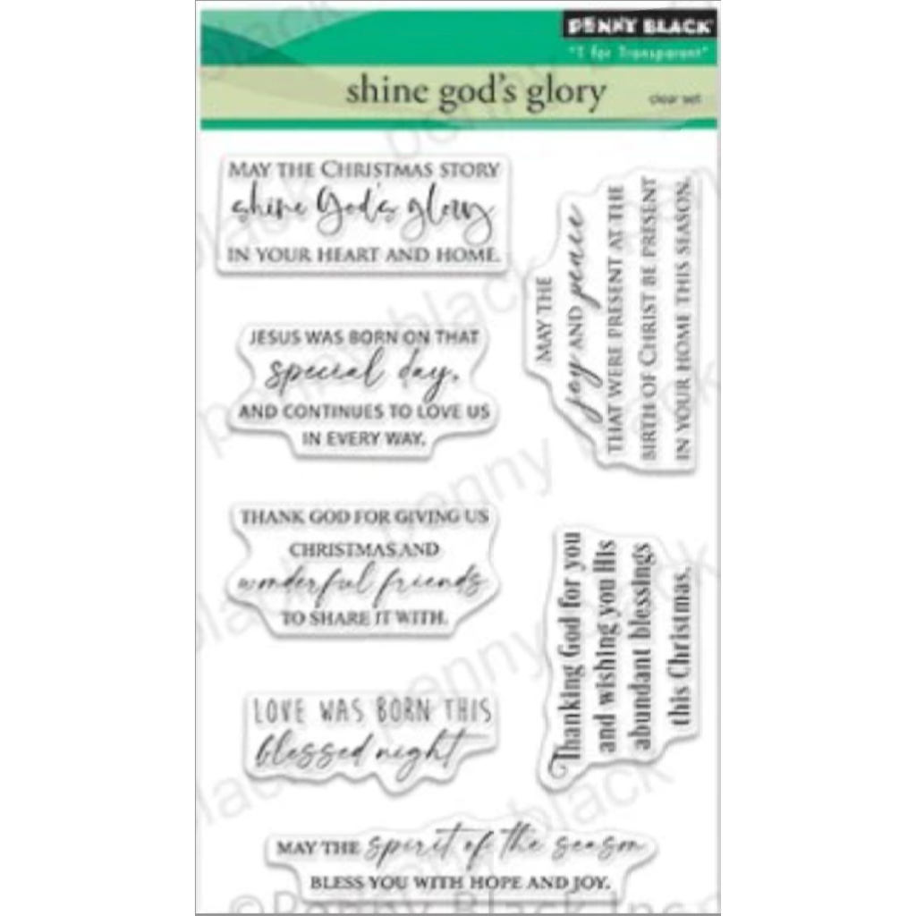 Penny Black Clear Stamps SHINE GODS GLORY 30-924