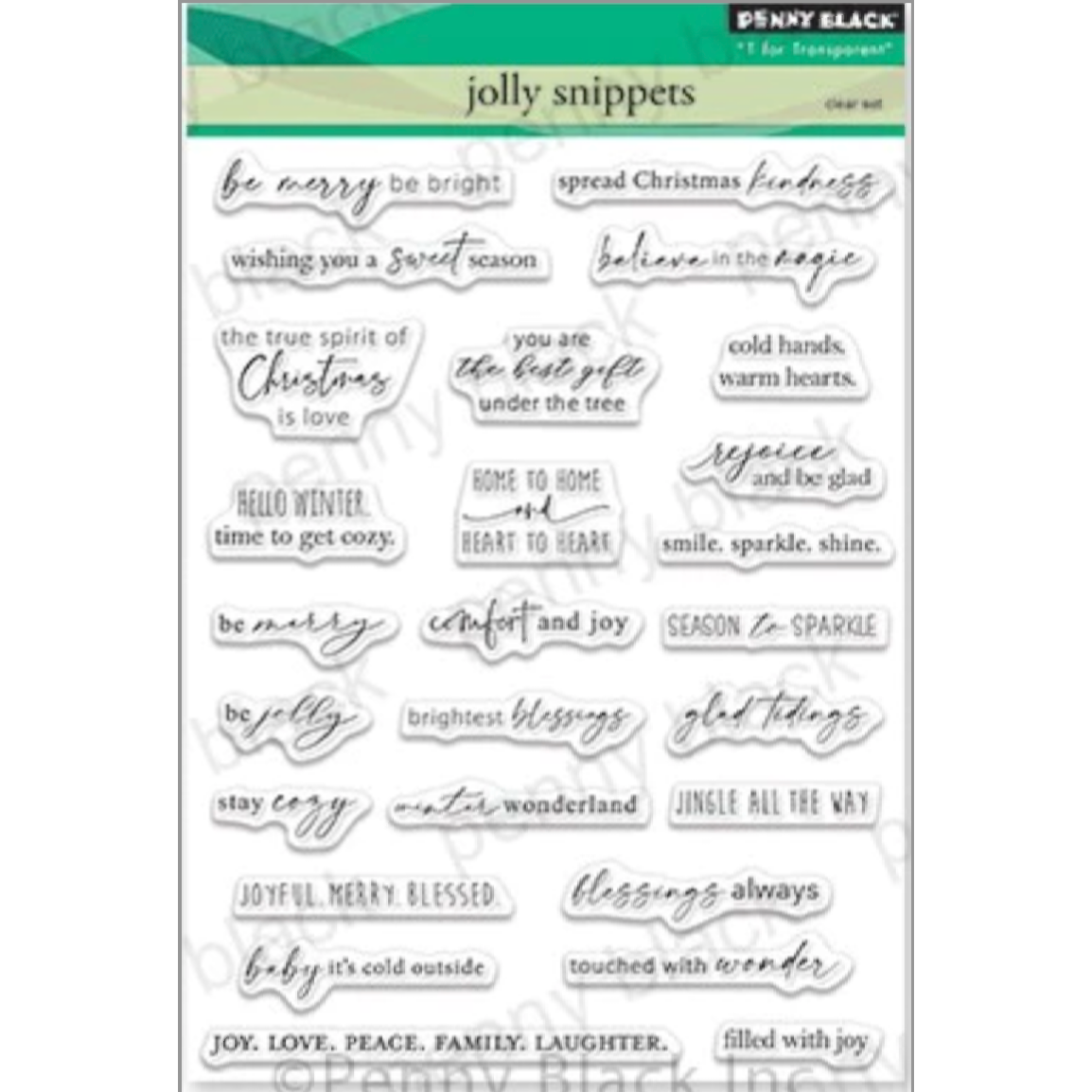 Penny Black Clear Stamps JOLLY SINPPETS 30-925