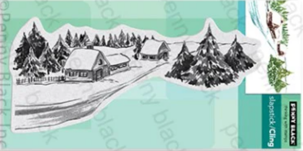 Penny Black Cling Stamp SNOWY SETTLEMENT 40-864