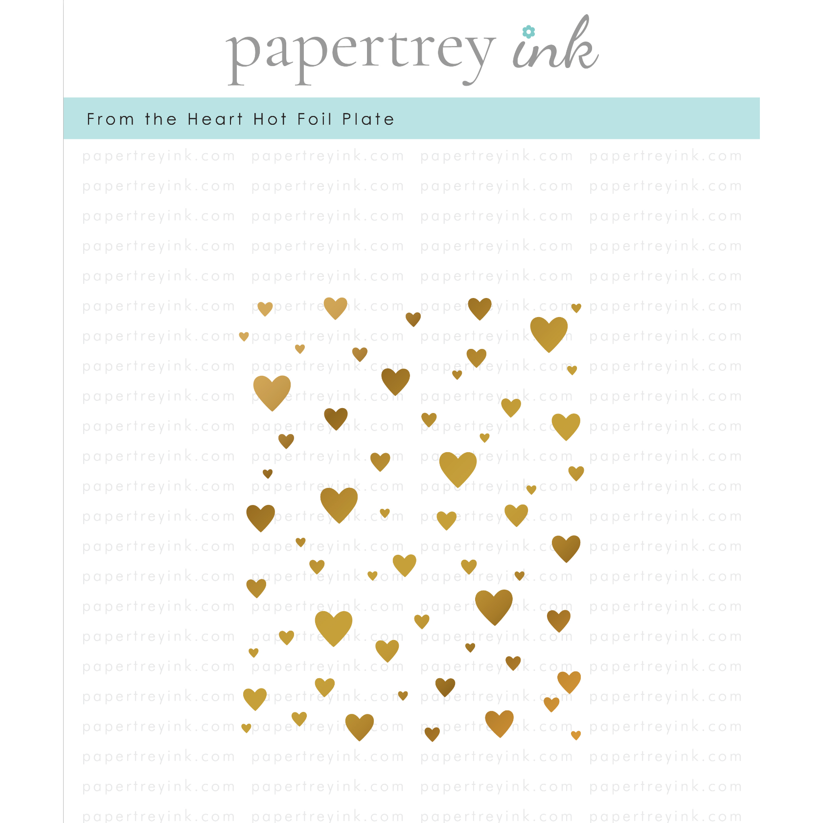 Papertrey Ink From the Heart Hot Foil Plate PTIF-0012