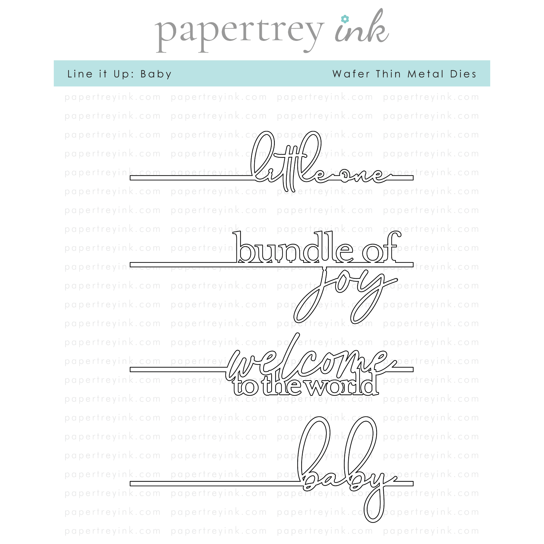 Papertrey Ink Line It Up Baby Dies PTI-0648