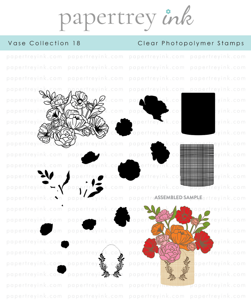 Papertrey Ink Vase Collection 18 Clear Stamps 1510