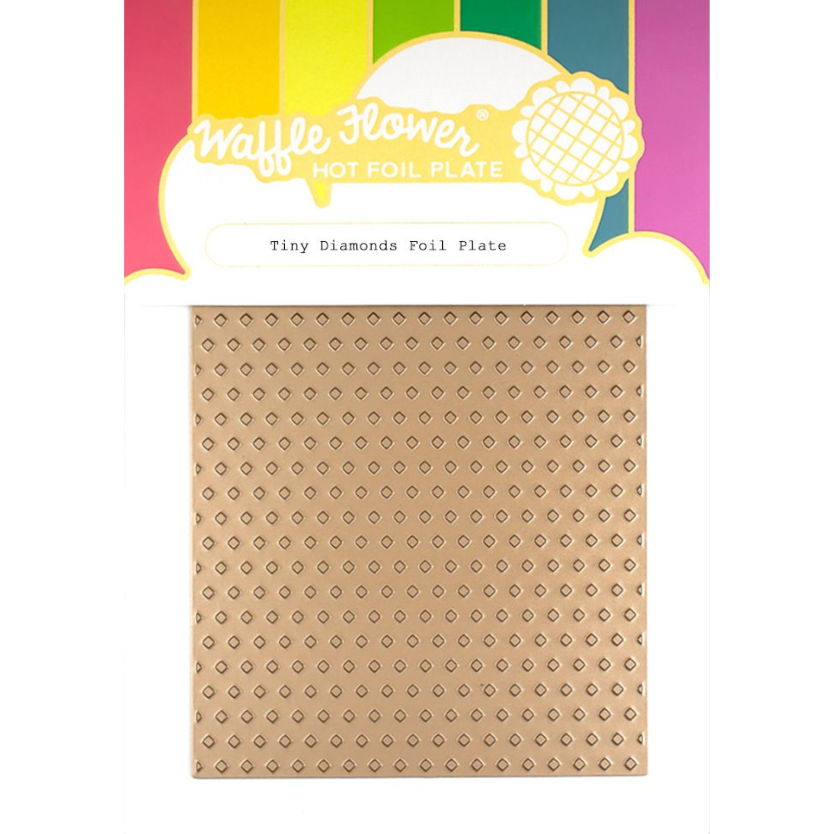 Waffle Flower Tiny Diamond Hot Foil Plate 421399