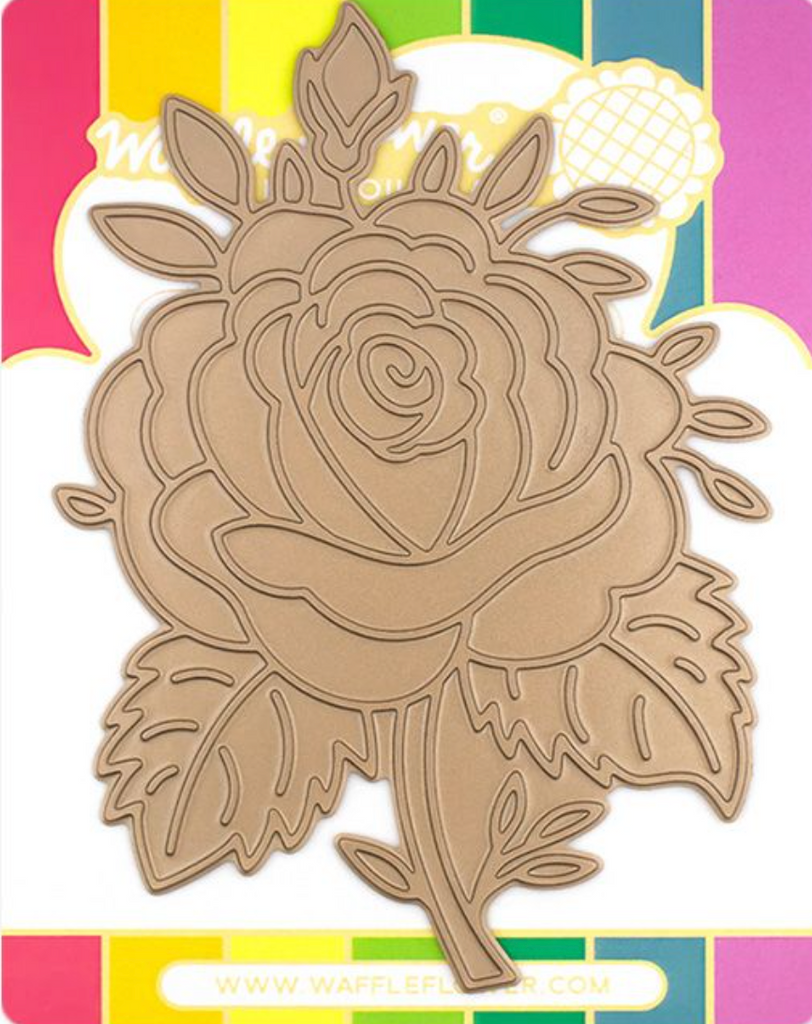 Waffle Flower Sketched Rose Hot Foil Plate 421374