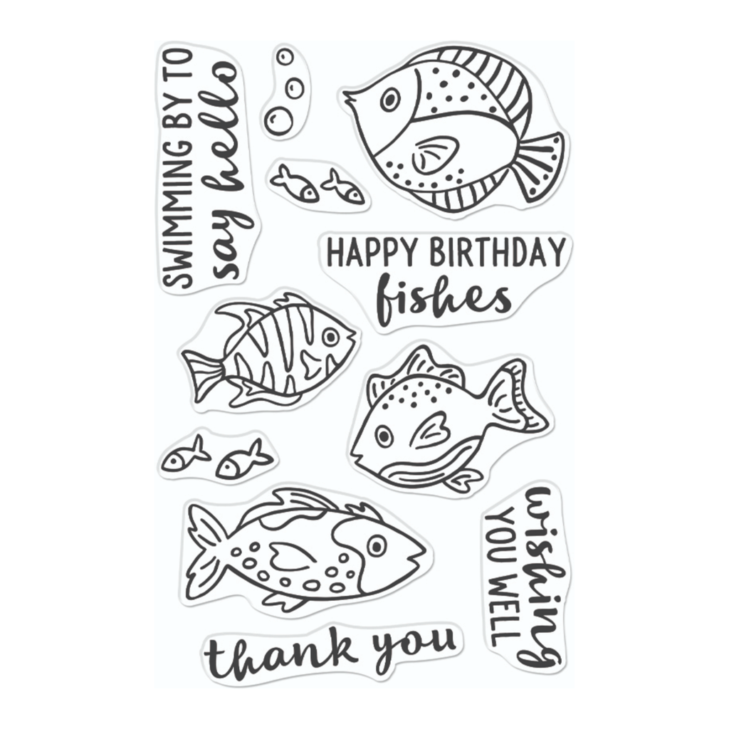 Hero Arts Clear Stamps Hello Fishes CM709