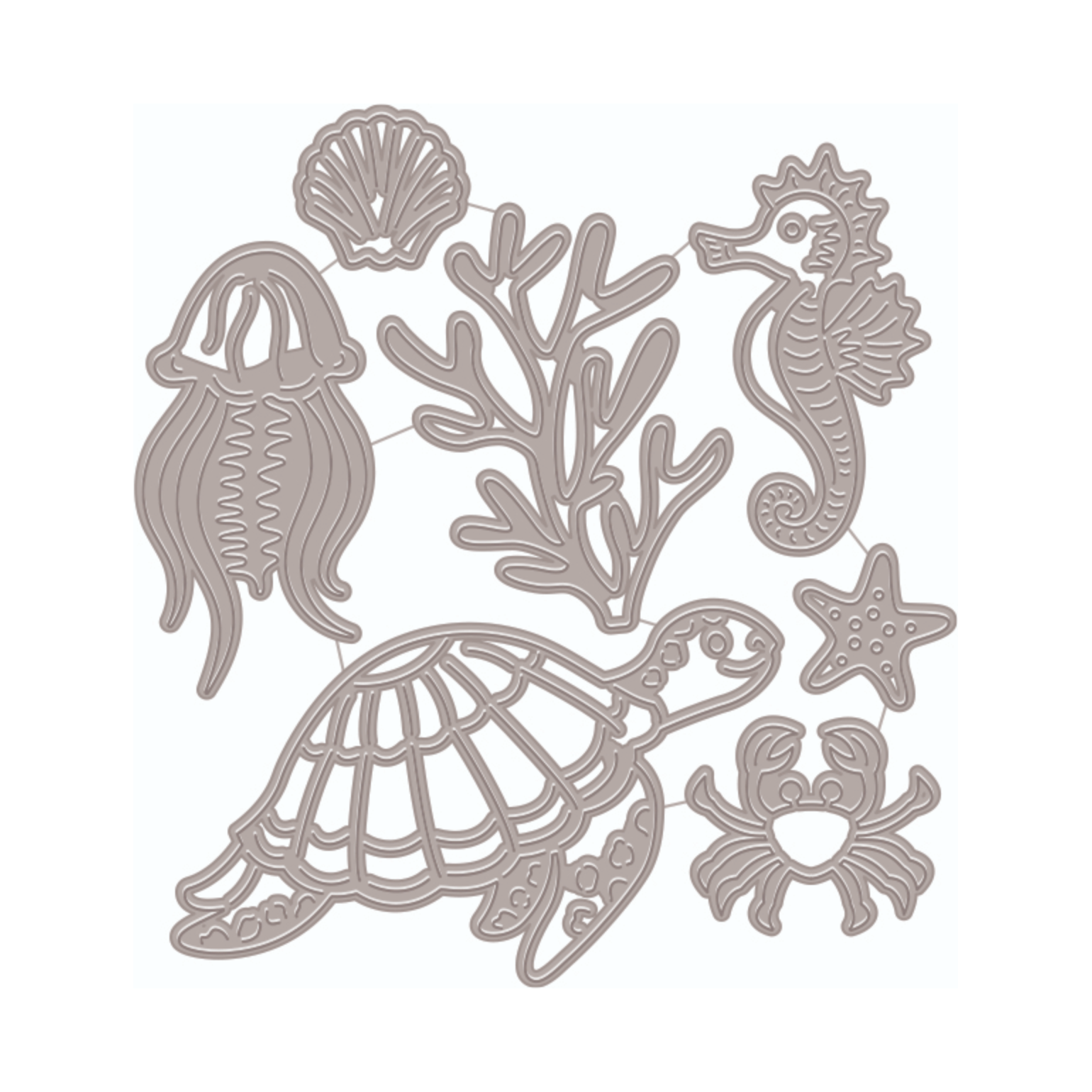 Hero Arts Fancy Cuts Dies Sea Creatures DF134