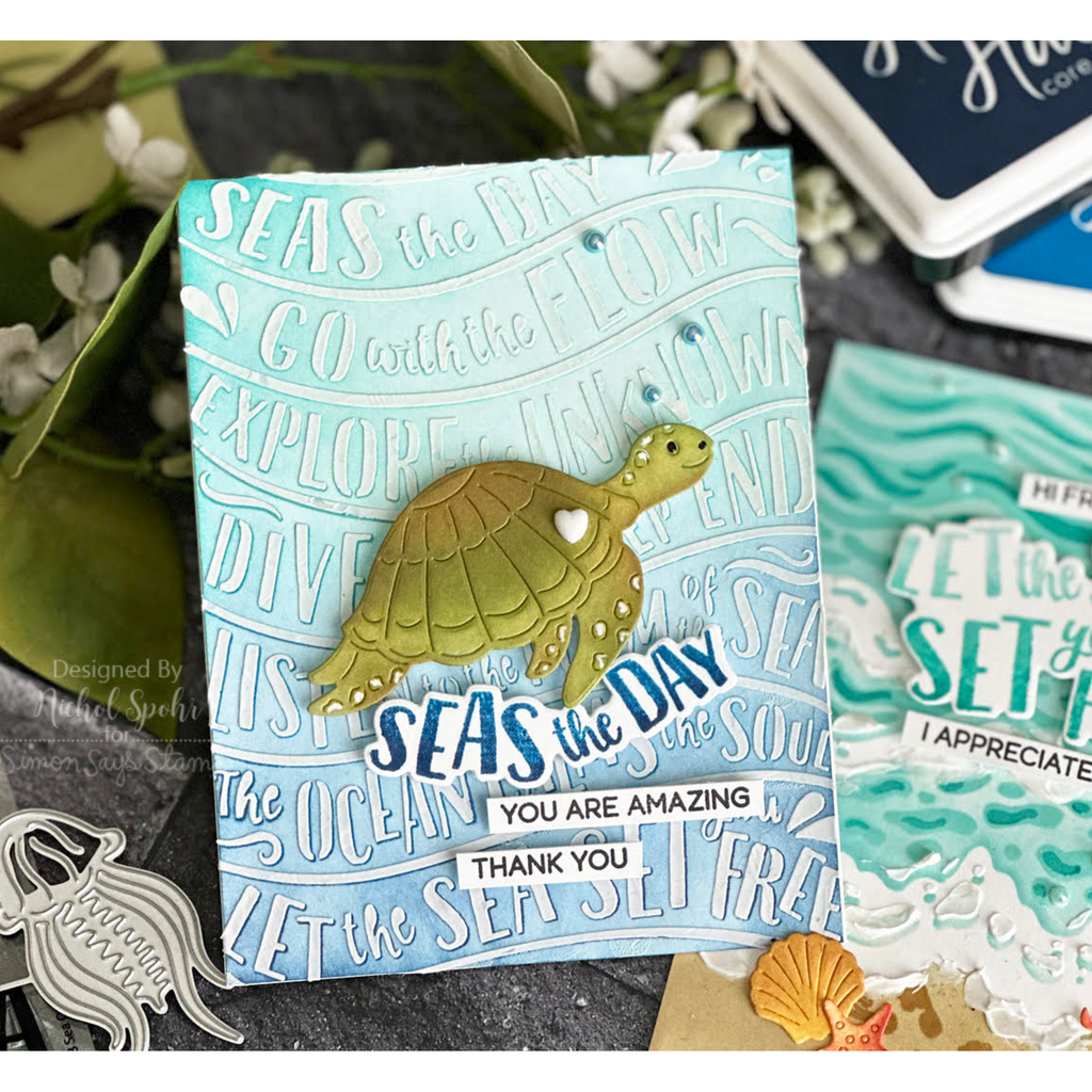 Hero Arts Fancy Cuts Dies Sea Creatures DF134 Thank You