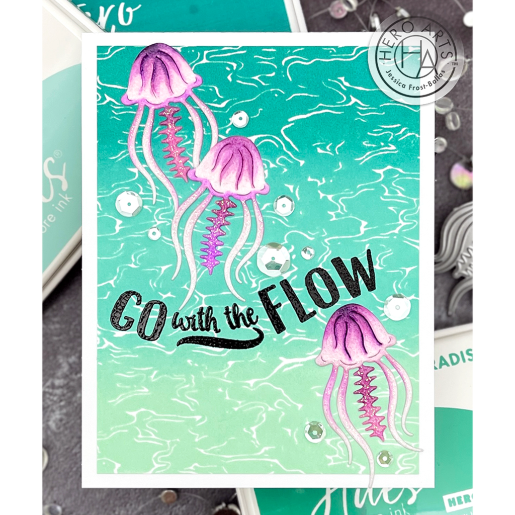 Hero Arts Cling Stamp Aqua Texture Bold Prints CG913 Water