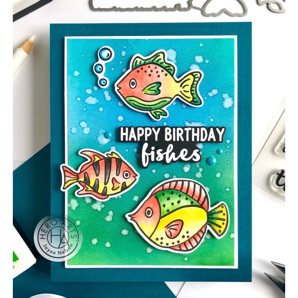 Hero Arts Clear Stamps Hello Fishes CM709 Fish