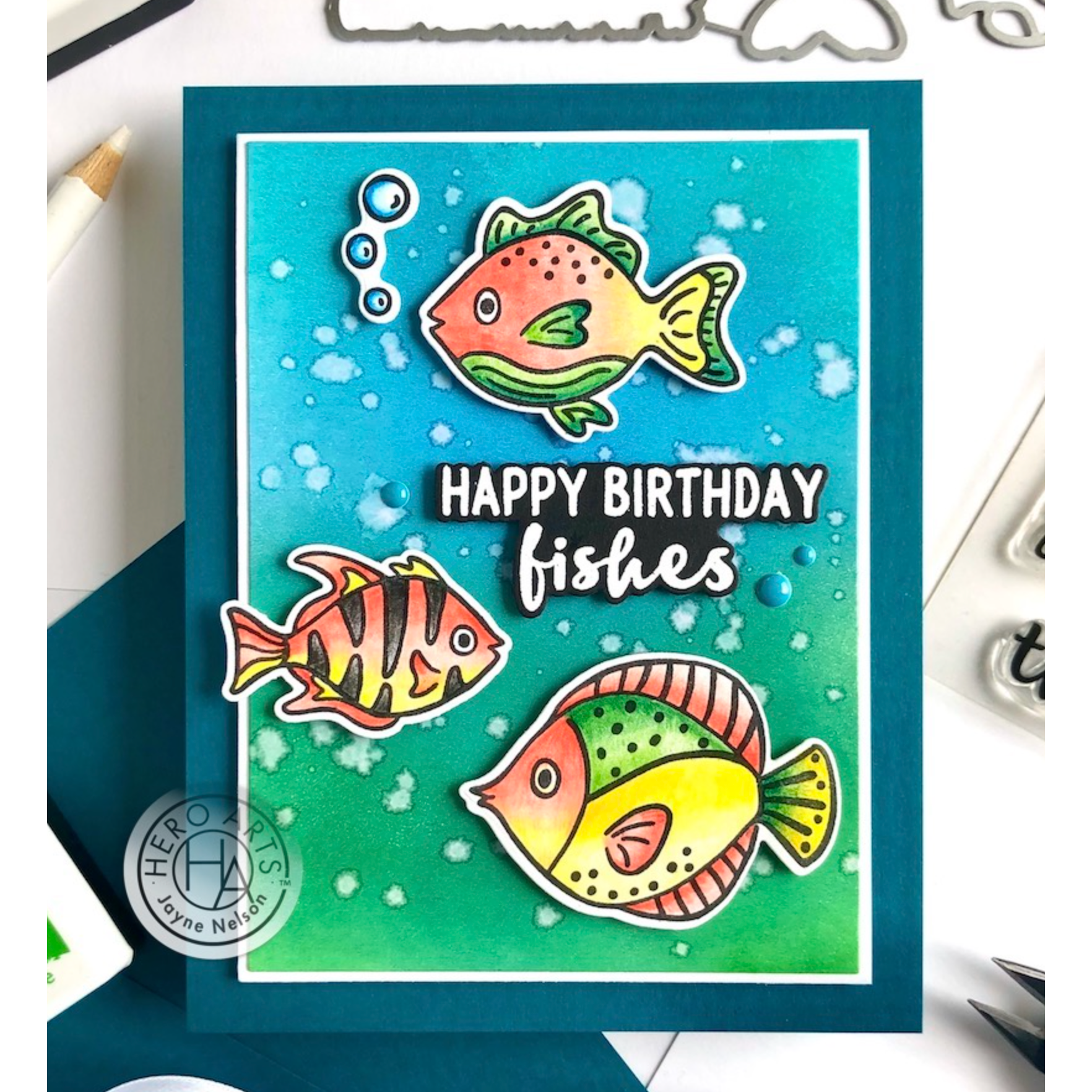 Hero Arts Clear Stamps Hello Fishes CM709 Fish
