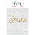 Pretty Pink Posh Large Smile Script Hot Foil Plate