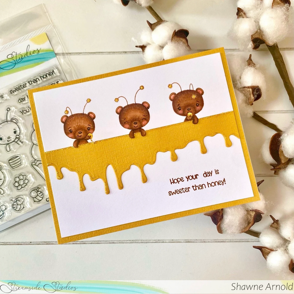 Streamside Studios Cupcake Critters Clear Stamp Set stsd20 Honey bears