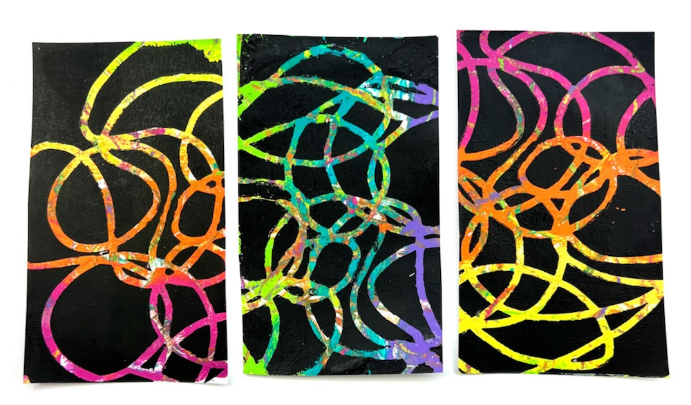 StencilGirl Entangled Gordian Knot Stencil s956 Neon