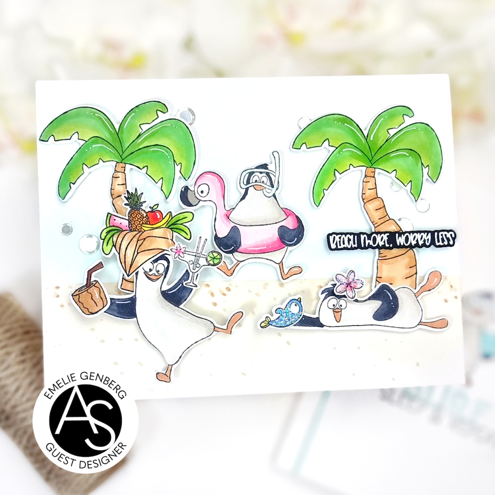 Alex Syberia Designs Pengu-tastic Holiday Die Set asdcd78 Beach party