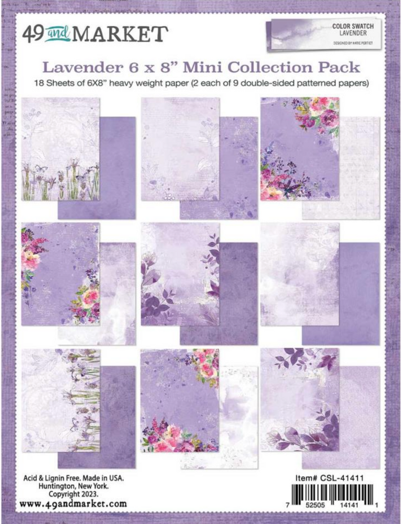 49 and Market Color Swatch Lavender 6x8 inch Mini Paper Pack CSl-41411
