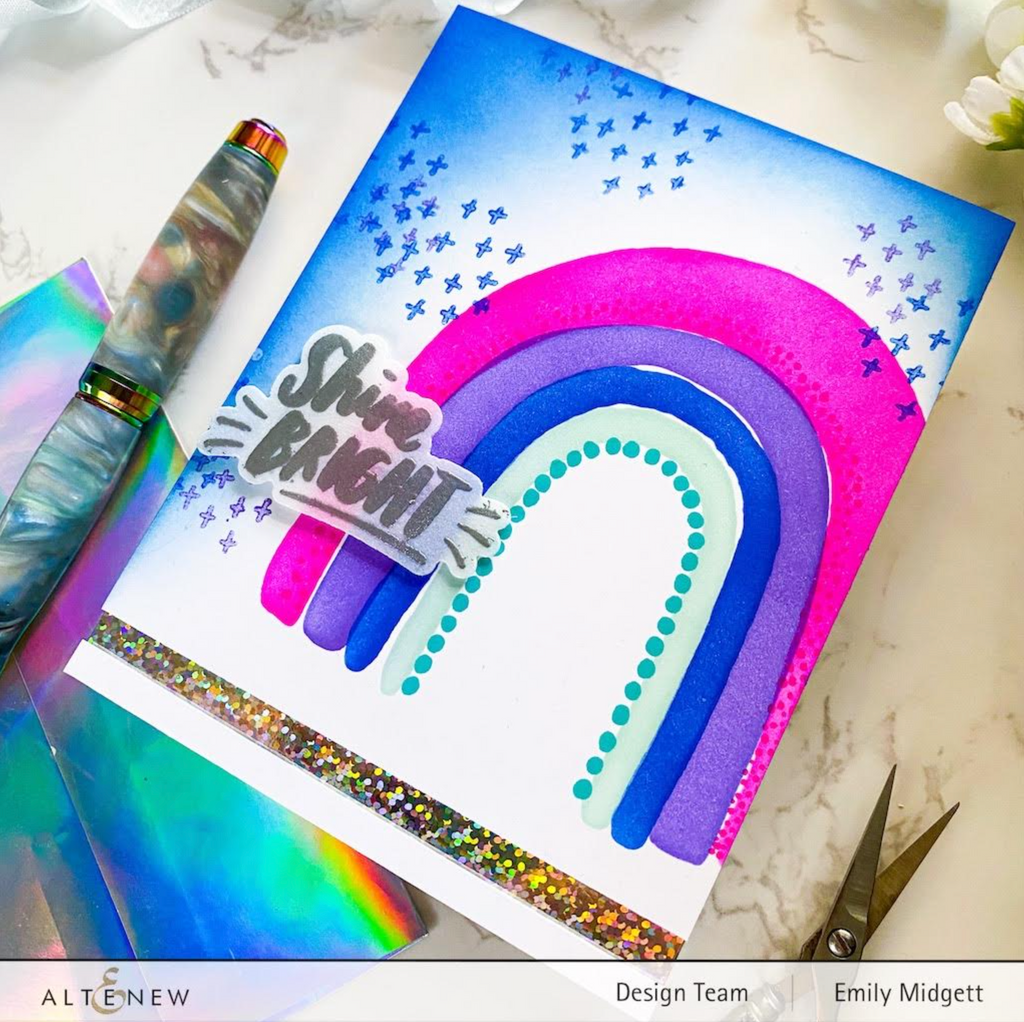 Altenew Through The Rainbow Stencils ALT7767 Rainbow