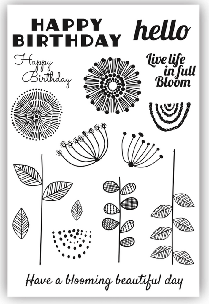 Julie Hickey Designs Live Life in Full Bloom Clear Stamps DS-PL-1048