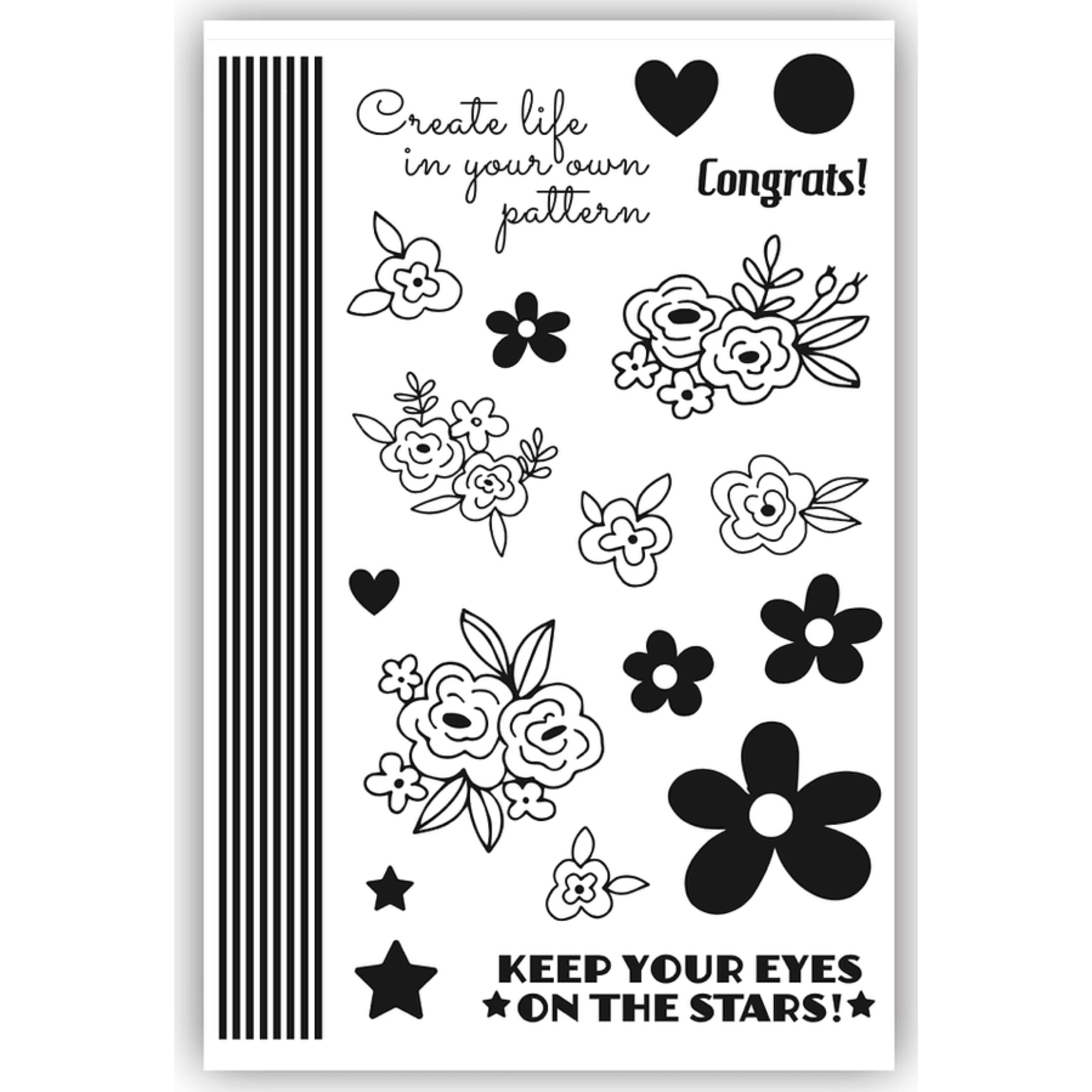 Julie Hickey Designs Blooming Lovely Clear Stamps DS-PL-1047
