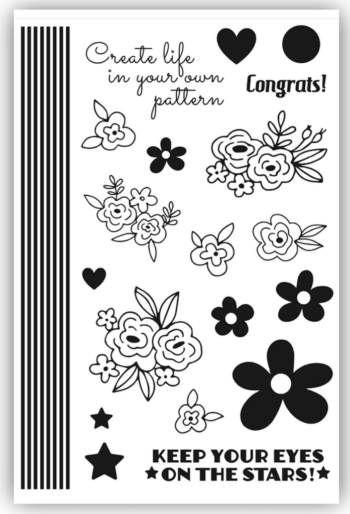 Julie Hickey Designs Blooming Lovely Clear Stamps DS-PL-1047