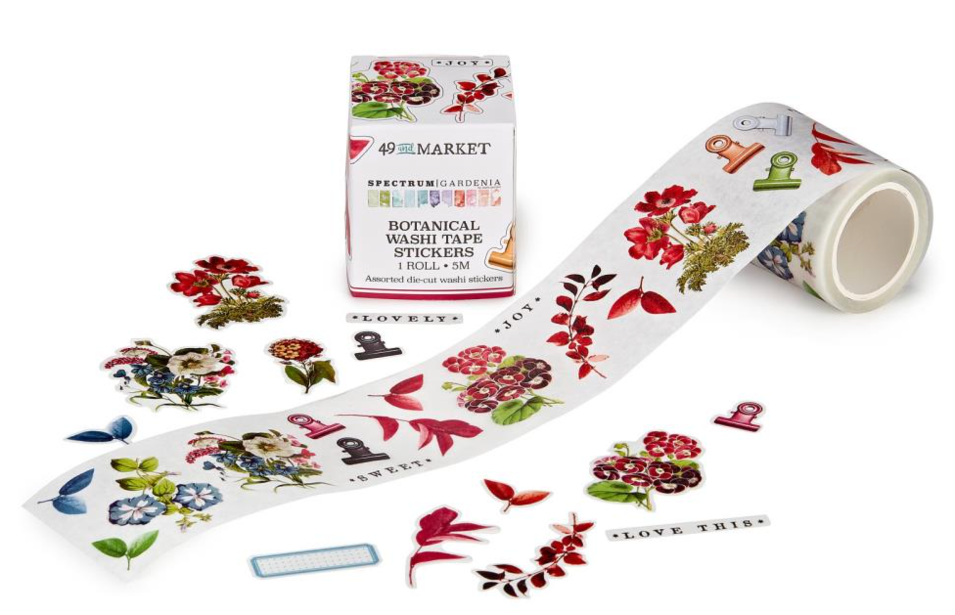 Botanical Washi Sticker Roll- Spectrum Gardenia - 49 and Market