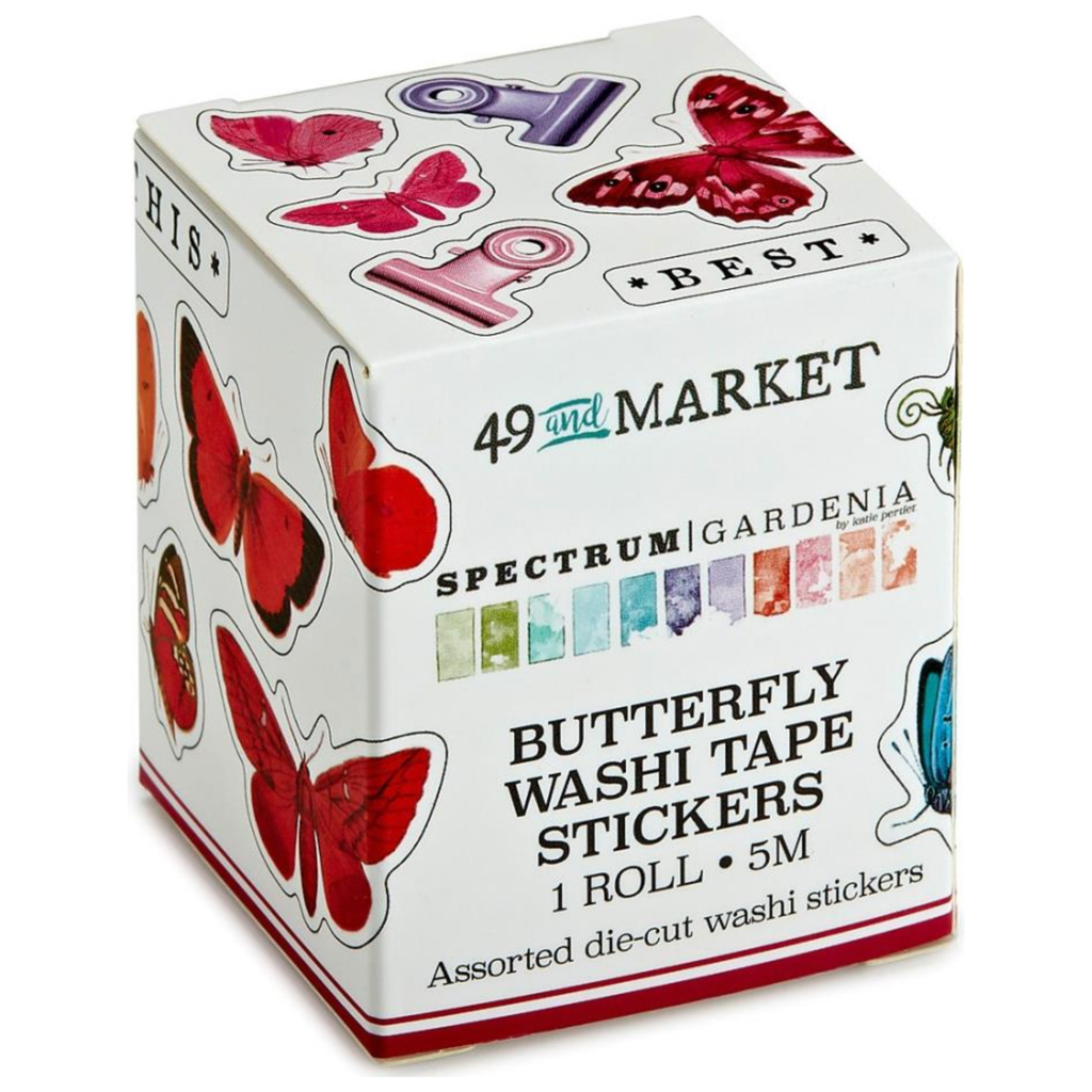 49 and Market Spectrum Gardenia Butterfly Washi Stickers SG-23770