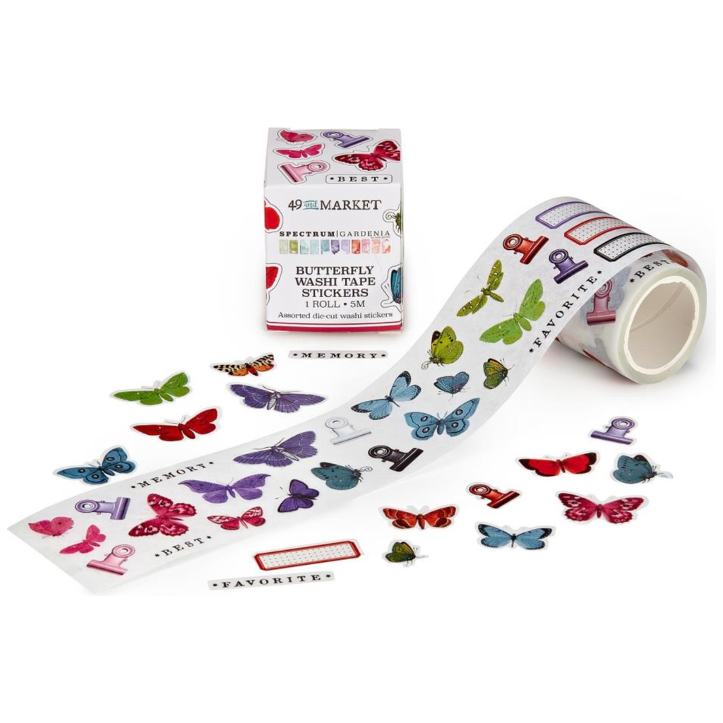 49 and Market Spectrum Gardenia Butterfly Washi Stickers SG-23770 Favorite